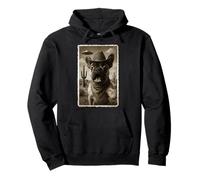 Divertido OVNI y Cowboy Bulldog Francés Alien Selfie Sudadera con Capucha