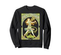 Divertido Padel Tenis Pasión Vintage Art Nouveau Mujer Jugadora Sudadera