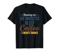 Divertido Padre Cansado Mamá Papá Humor Crianza Caos Cafeína Camiseta