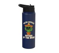 Divertido Padre de la Novia Boda Mexicana Cinco de Mayo Hombres Stainless Steel Insulated Water Bottle