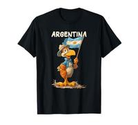Divertido pájaro de Dibujos Animados con Traje de Colores Argentinos Camiseta