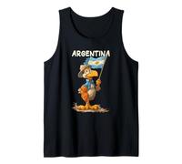 Divertido pájaro de Dibujos Animados con Traje de Colores Argentinos Camiseta sin Mangas