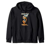 Divertido pájaro de Dibujos Animados con Traje de Colores Argentinos Sudadera con Capucha