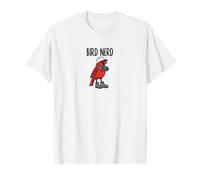 Divertido pájaro Nerd observando Cardenal con prismáticos Arte de la Naturaleza Camiseta