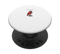 Divertido pájaro Nerd observando Cardenal con prismáticos Arte de la Naturaleza PopSockets PopGrip Adhesivo