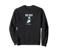 Divertido pájaro Nerd Viendo Blue Jay con prismáticos Arte de la Naturaleza Sudadera