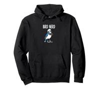 Divertido pájaro Nerd Viendo Blue Jay con prismáticos Arte de la Naturaleza Sudadera con Capucha