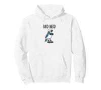 Divertido pájaro Nerd Viendo Blue Jay con prismáticos Arte de la Naturaleza Sudadera con Capucha