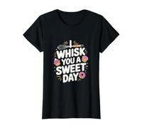Divertido Panadero de Magdalenas Que te prepara un Dulce día de pastelería de Donuts Camiseta gráfica económica, Mujer, Negro, XL
