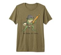Divertido Panadero de Ranas Que horneamos al Amanecer Camiseta Premium