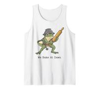 Divertido Panadero de Ranas Que horneamos al Amanecer Camiseta sin Mangas