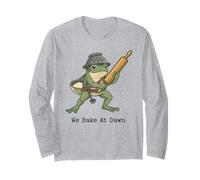 Divertido Panadero de Ranas Que horneamos al Amanecer Manga Larga