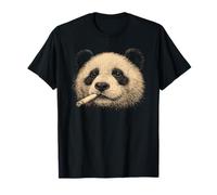 Divertido Panda Oso Fumar Cigarrillo Sin Paciencia Actitud Camiseta