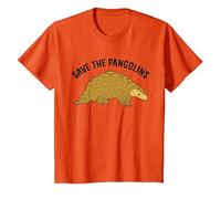 Divertido Pangolin Guardar los Pangolins Camiseta, Niños, Naranja, 2 años