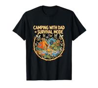 Divertido papá Camping Aventura al Aire Libre Regalo Modo Supervivencia Camiseta