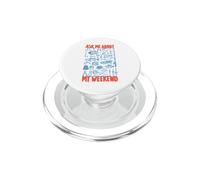 Divertido Papá de Pesca Pregúntame Acerca de Mi Boceto de Fin de Sem PopSockets PopGrip para MagSafe