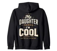 Divertido Papá Hija Familia Cita Cool Retro Humor Estado de ánimo Sudadera con Capucha