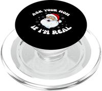 Divertido Papá Noel de Navidad Pregúntale a tu mamá si Soy un Papá Noel Real PopSockets PopGrip para MagSafe