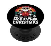 Divertido Papá Noel En Moto para Mods El Mod Papá Noel PopSockets PopGrip Adhesivo