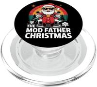 Divertido Papá Noel En Moto para Mods El Mod Papá Noel PopSockets PopGrip para MagSafe