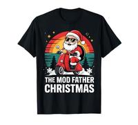 Divertido Papá Noel En Un Scooter para Mods El Mod Papá Noel Camiseta