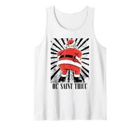 Divertido Papá Noel Gag OL' Saint Thicc Chistes de Navidad Camiseta sin Mangas