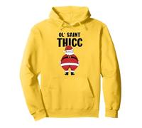 Divertido Papá Noel Gag OL' Saint Thicc Chistes de Navidad Sudadera con Capucha