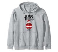 Divertido Papá Noel Gag OL' Saint Thicc Chistes de Navidad Sudadera con Capucha