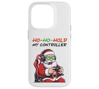 Divertido Papá Noel Gamer Navideño Ho Ho Hold My Controller Carcasa para iPhone 14 Pro