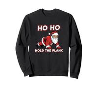 Divertido Papá Noel Ho Ho Hold The Plank Christmas Fitness Sudadera