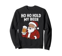 Divertido Papá Noel Tropical con Cerveza - Ho Ho Hold My Beer Christmas Sudadera