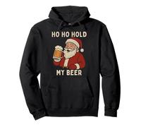 Divertido Papá Noel Tropical con Cerveza - Ho Ho Hold My Beer Christmas Sudadera con Capucha