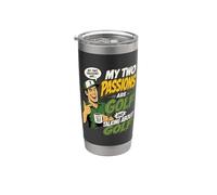 Divertido Papá Padre Golf Golf Golfista Chistes Humor Humor Vaso térmico de acero inoxidable de doble pared