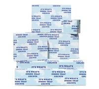 Divertido papel de regalo, con texto en inglés "It's What's Inside That Counts", 6 hojas de papel de regalo para hombres o mujeres, cumpleaños, Navidad, aniversario, todas las ocasiones, nubes azules