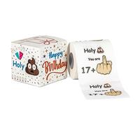 Divertido Papel Higiénico Para 18 Cumpleaños - 17 + 1 - Para Niña y Niño - Decoración Con Embalaje - Artículo de Broma - 1 Rollo de 250 Hojas Suaves de 3 Capas