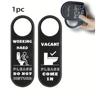 Divertido para Baño - de "" y "Ocupado con Hacer ", de Hombre, Acrílico 9.5x3.1 Pulgadas