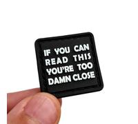 Divertido parche de moral "If You Can Read This" ojo de gato - Parche táctico de PVC 1x1 que brilla en la oscuridad para airsoft, mochilas, equipo Molle, equipo al aire libre y kits EDC