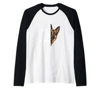 Divertido Pastor Alemán Donde Vas GSD Camiseta Manga Raglan