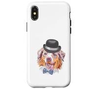 Divertido pastoreo de pastores australianos - Divertido perro con sombrero Carcasa para iPhone X/XS