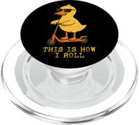 Divertido patinete de pato amarillo This Is How I Roll Niños Niñas Niños PopSockets PopGrip para MagSafe