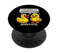 Divertido Pato cirugía plástica Antes después de Dibujos Animados Humor PopSockets PopGrip Adhesivo