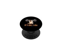 Divertido Pato de Levantamiento si muero me Muere Gimnasio Humor Entrenamiento PopSockets PopGrip Adhesivo