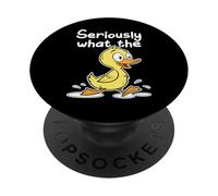 Divertido Pato Diciendo Amante del Patito en Serio lo Que el Pato PopSockets PopGrip Adhesivo