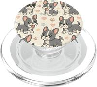 Divertido patrón de bulldog francés estético francés PopSockets PopGrip para MagSafe