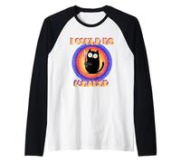 Divertido patrón de Gato Malvado. Podría ser más significativo Camiseta Manga Raglan