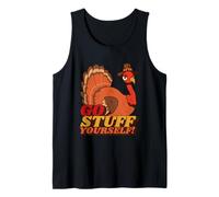 Divertido pavo de Acción de Gracias - Estilo Retro, Vete a Cosas Camiseta sin Mangas