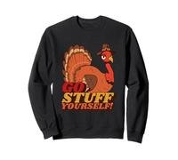 Divertido pavo de Acción de Gracias - Estilo Retro, Vete a Cosas Sudadera