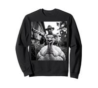 Divertido Pavo de Acción de Gracias Selfie Escapando Navidad Sudadera