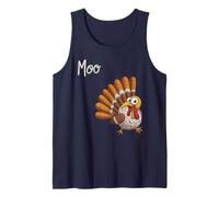 Divertido Pavo de Acción de Gracias Vaca Moo Meow Sarcasmo I'm Not Weird Camiseta sin Mangas