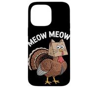Divertido pavo miau gato Acción de Gracias Carcasa para iPhone 14 Pro Max
